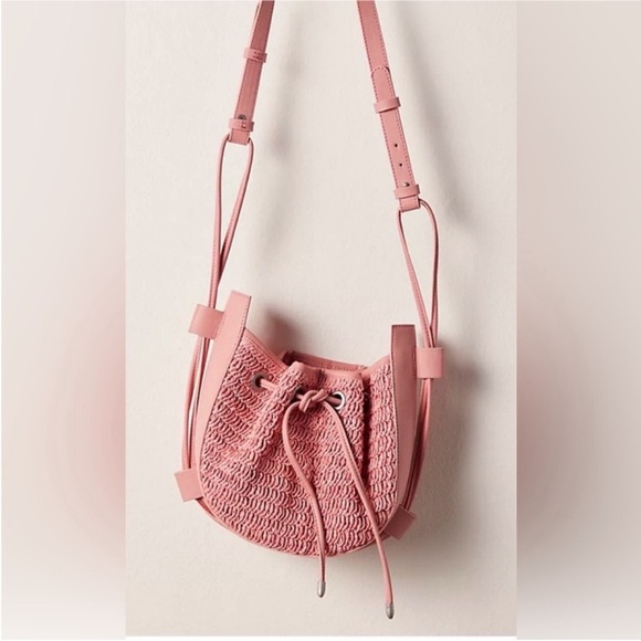 Free People Pink Textured Crossbody Bag - Picture 2 of 4